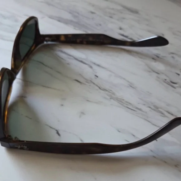 Ray-Ban POLARIZED RB 2132 New Wayfarer 58/18 Dark Tortoise Sunglasses ~Rare Size - Picture 4 of 11